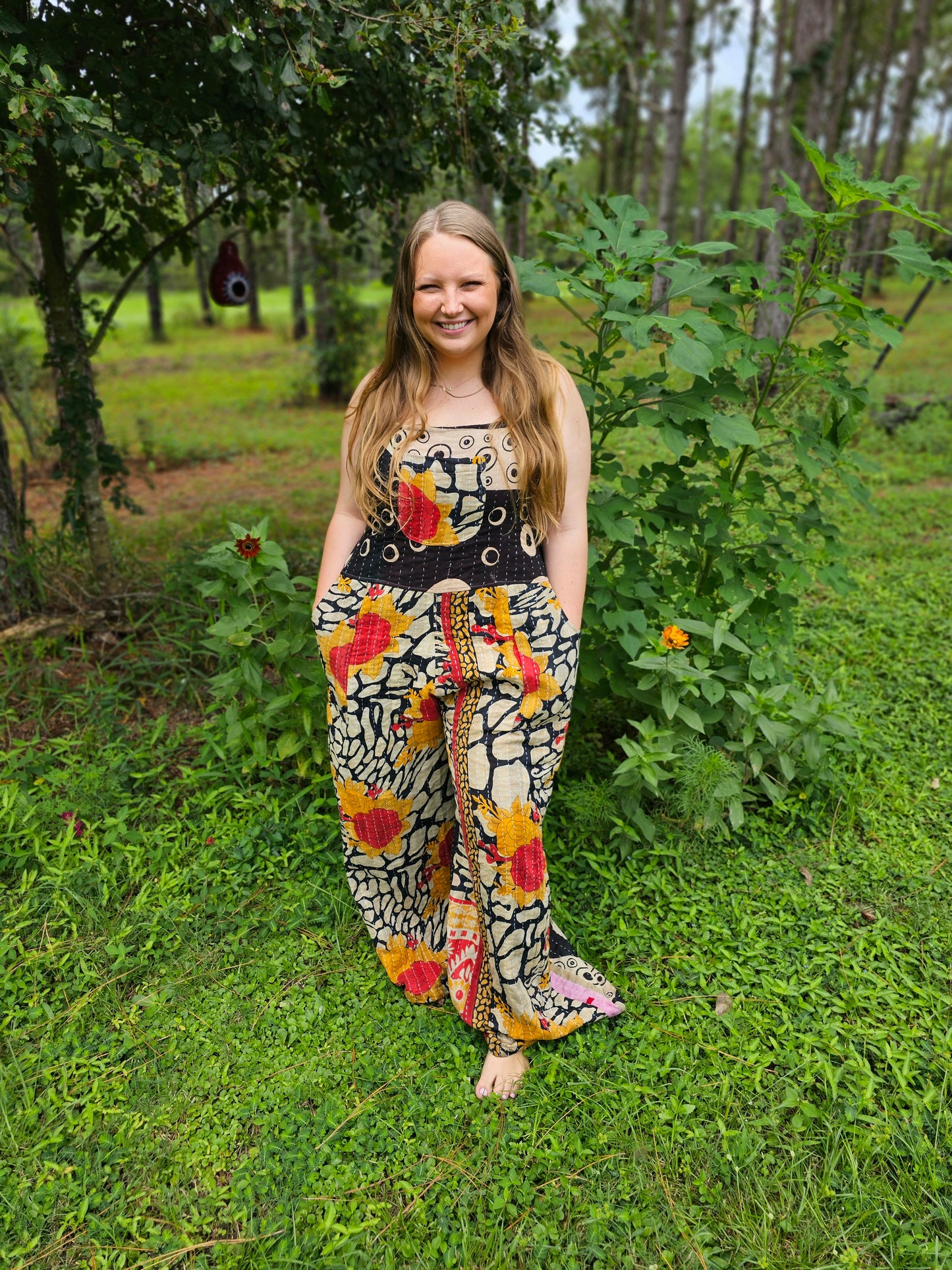 Kantha Patchwork Overalls #423