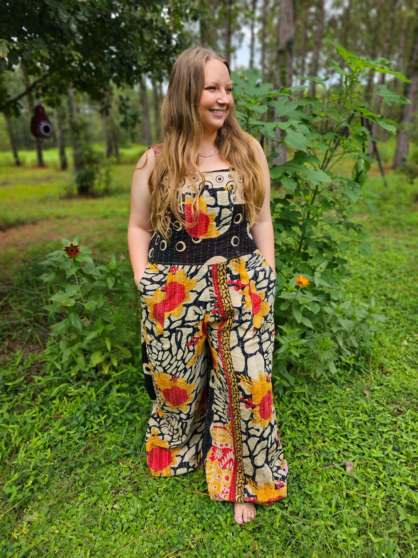 Kantha Patchwork Overalls #423