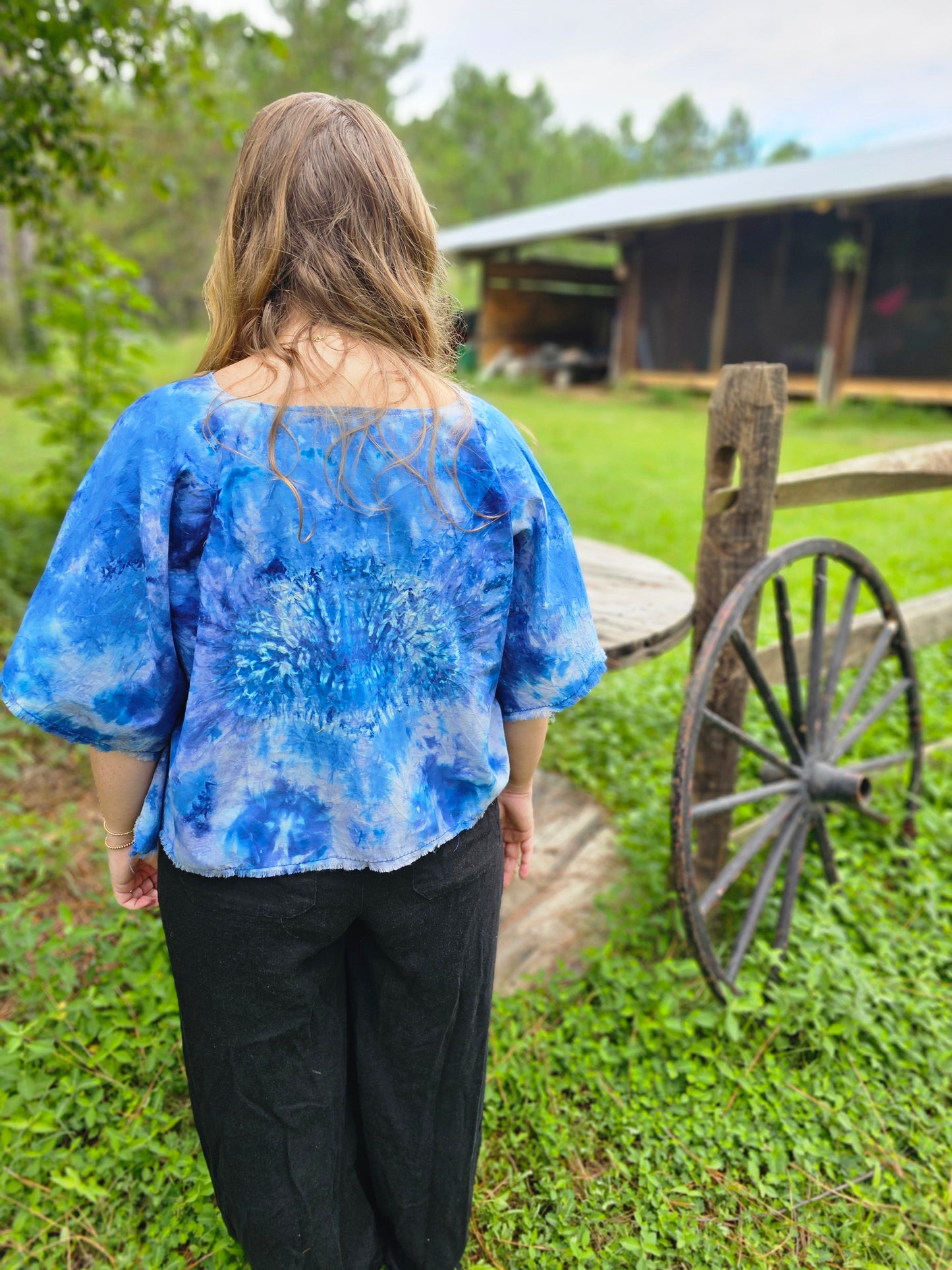 Tie-Dyed drape Top #527