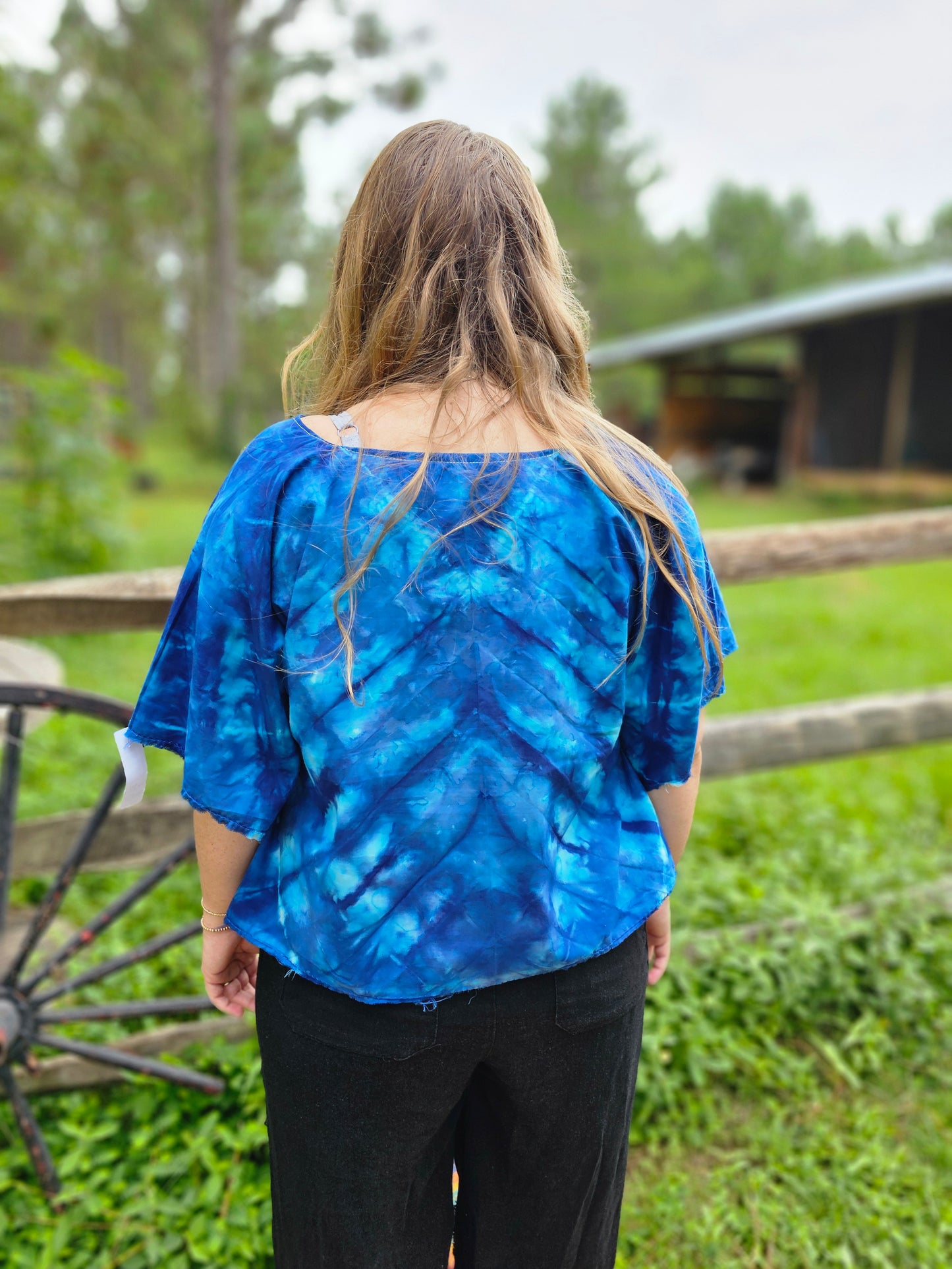 Tie-Dyed Drape Top #528