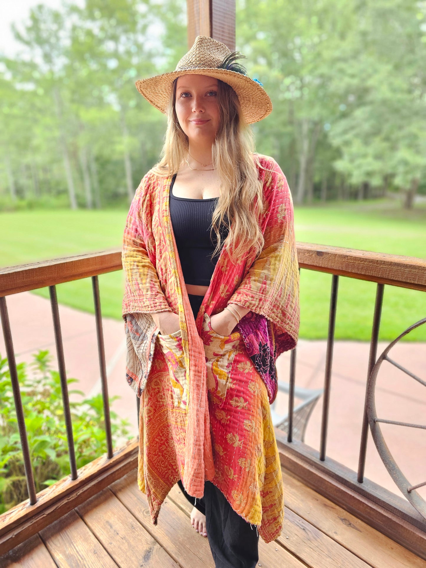 Franklin's Tower Kantha Kimono