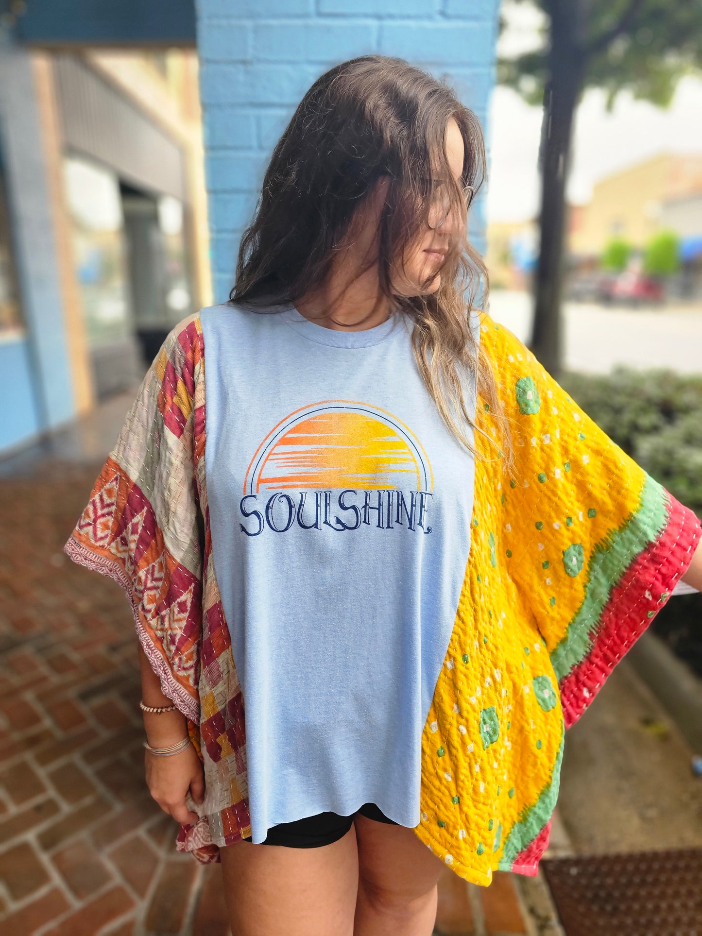 Soulshine Kantha Poncho