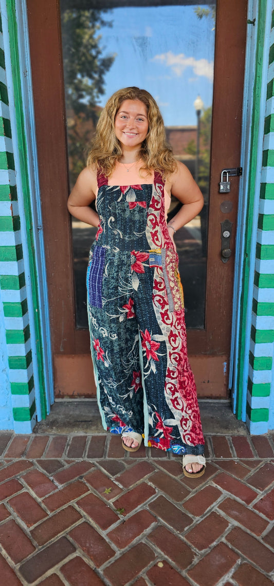 Kantha Patchwork Overalls #429