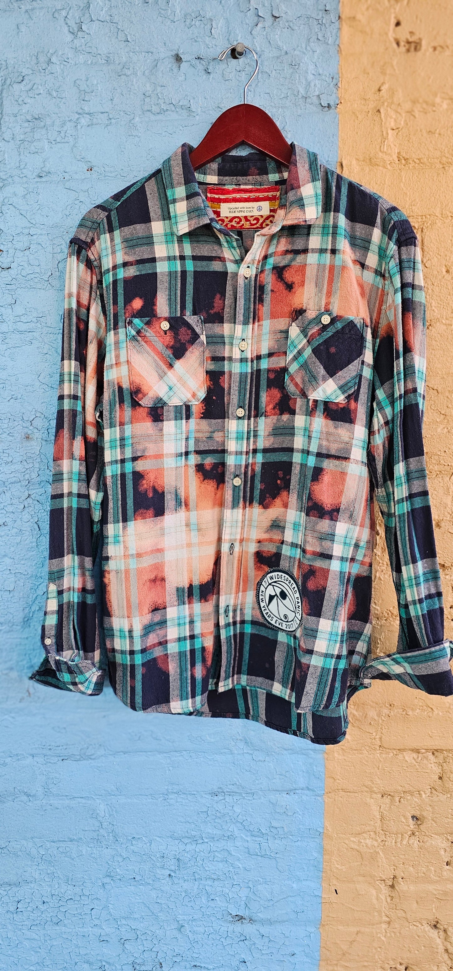 Widespread Panic NYE 2017 Bleached Flannel size M