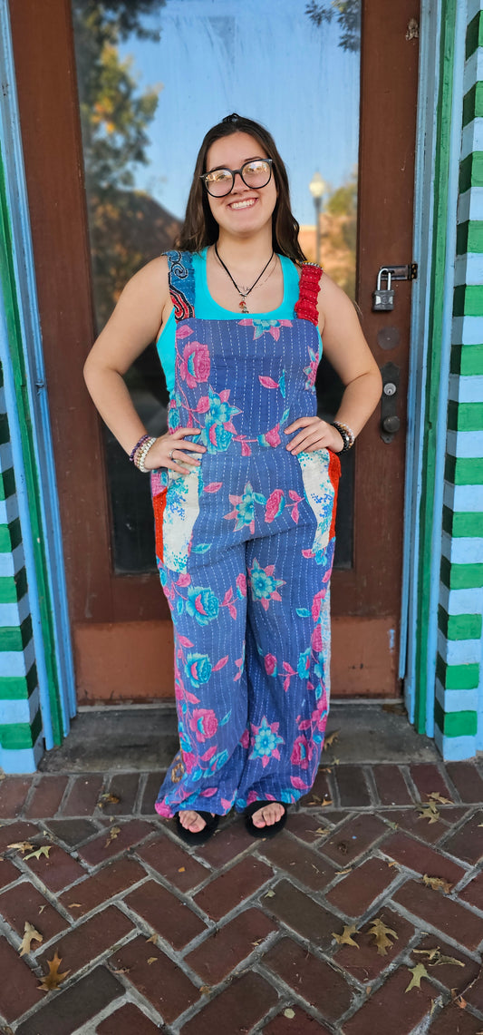 Kantha Patchwork Overalls #430