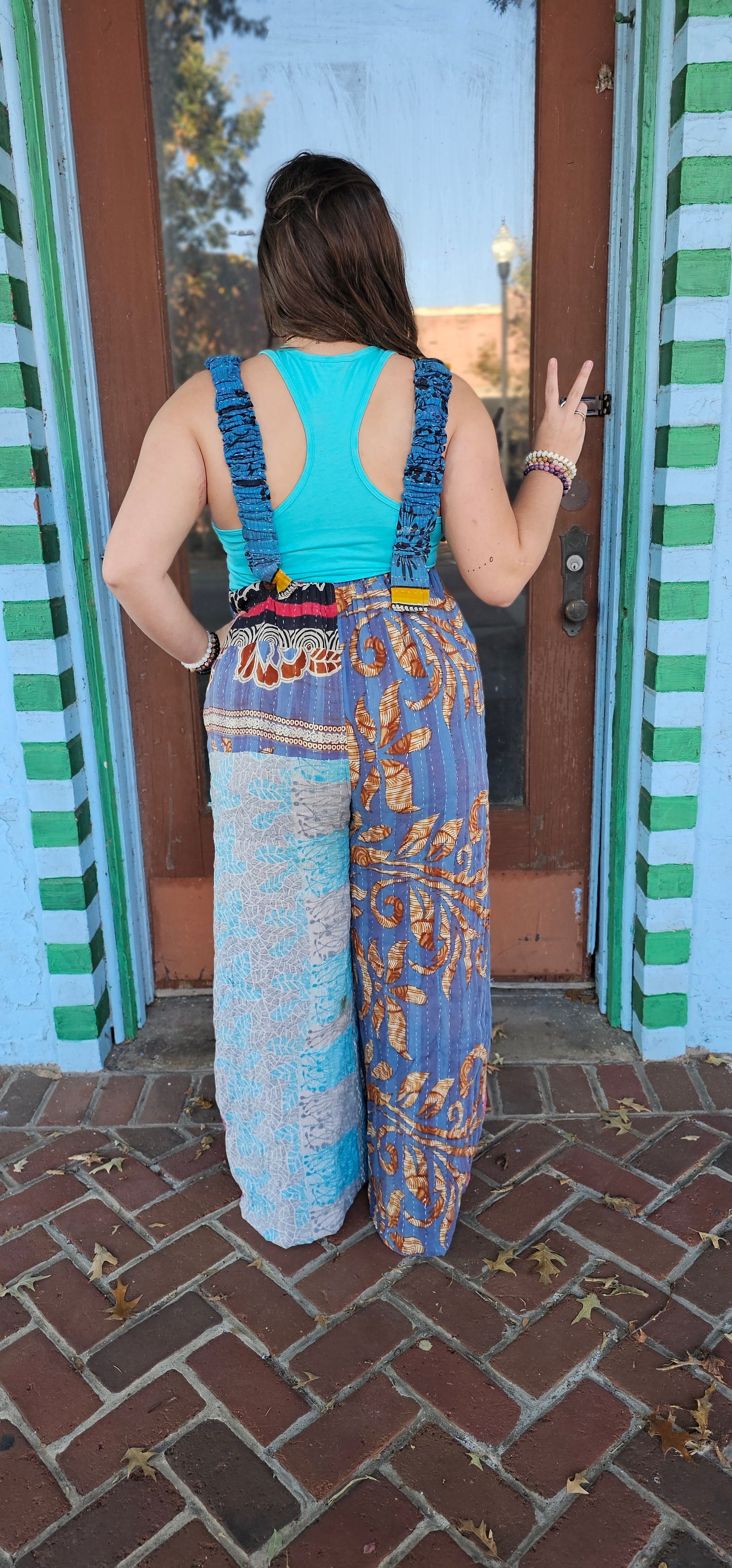 Kantha Patchwork Overalls #430