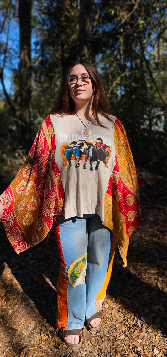 The Rolling Stones Kantha Poncho