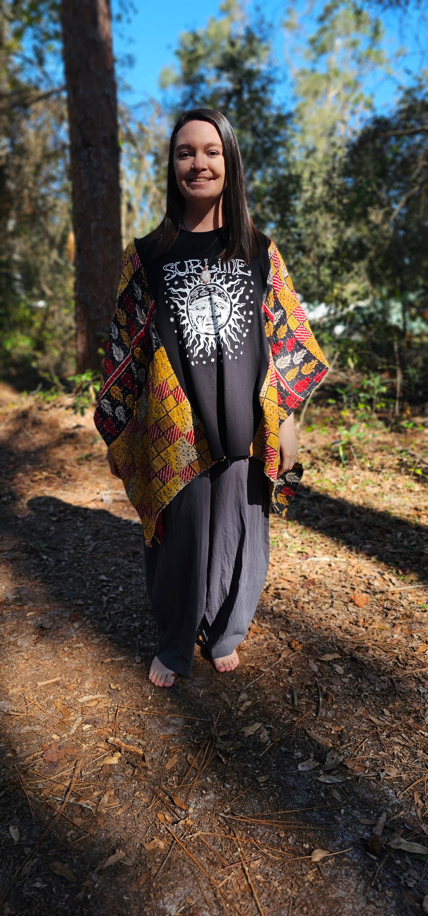 Sublime Kantha Poncho