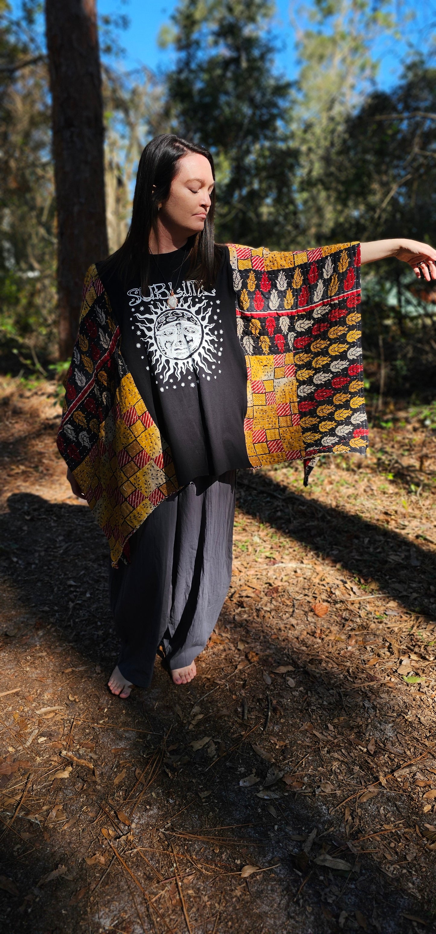 Sublime Kantha Poncho