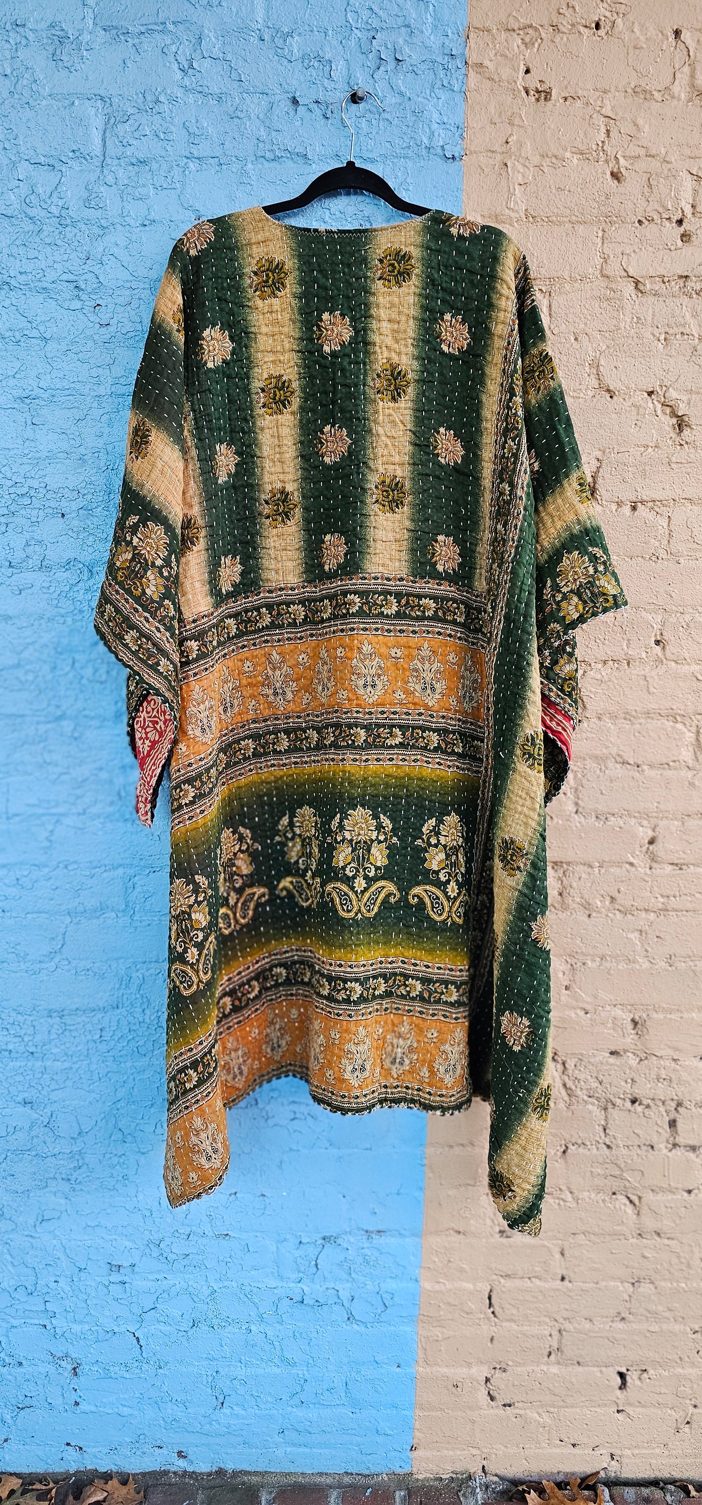 The Green Goddess Kantha Kimono