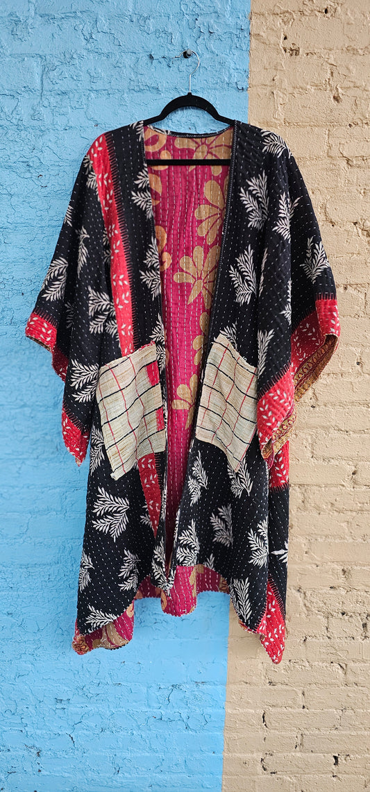 The Black Betty Kantha Kimono