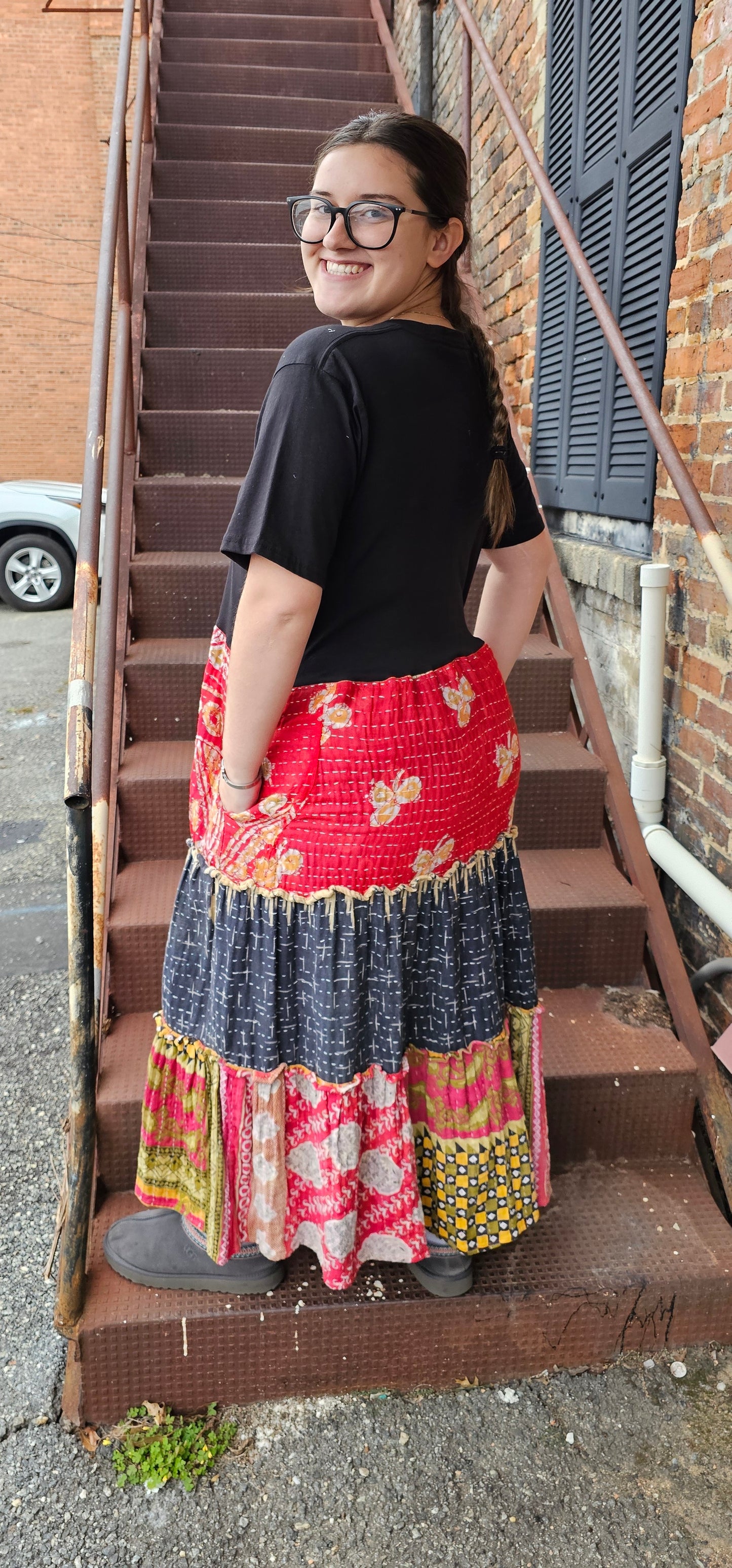 Mandala Bee Kantha Tee Dress