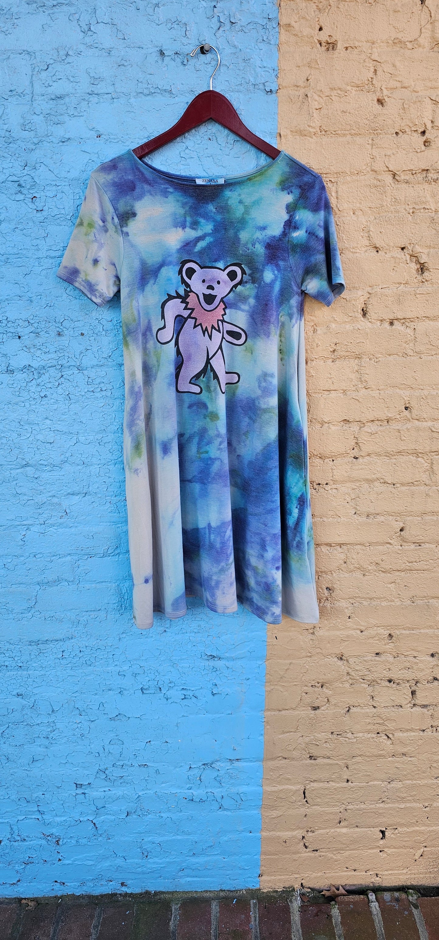 Grateful Dead Dancing Bear Tie Dyed Dress