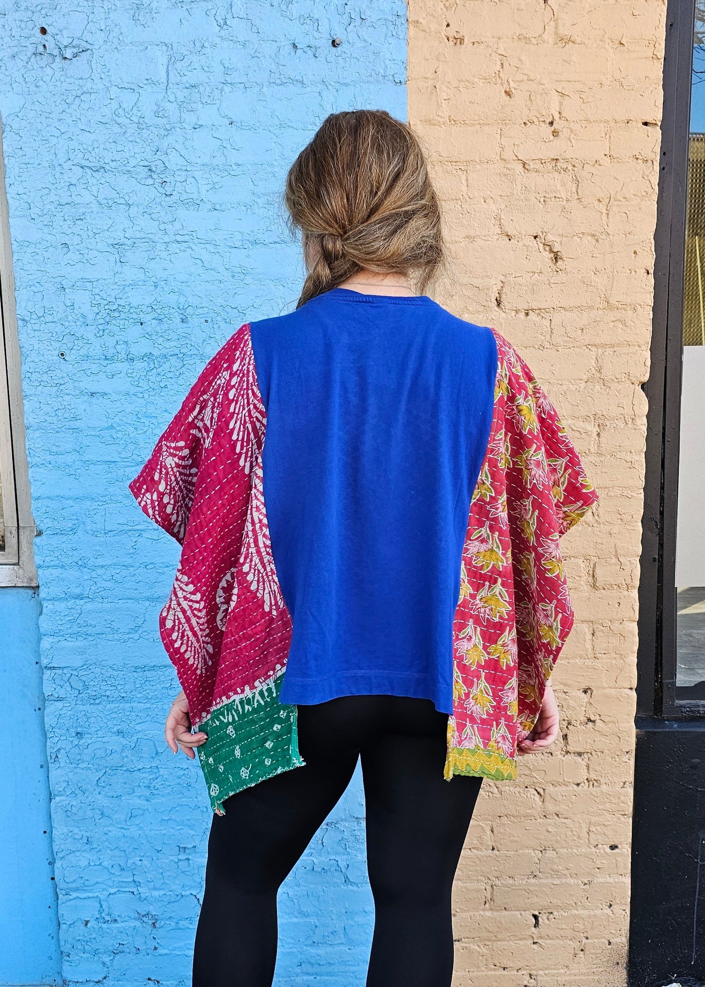 Live Happy Kantha Poncho