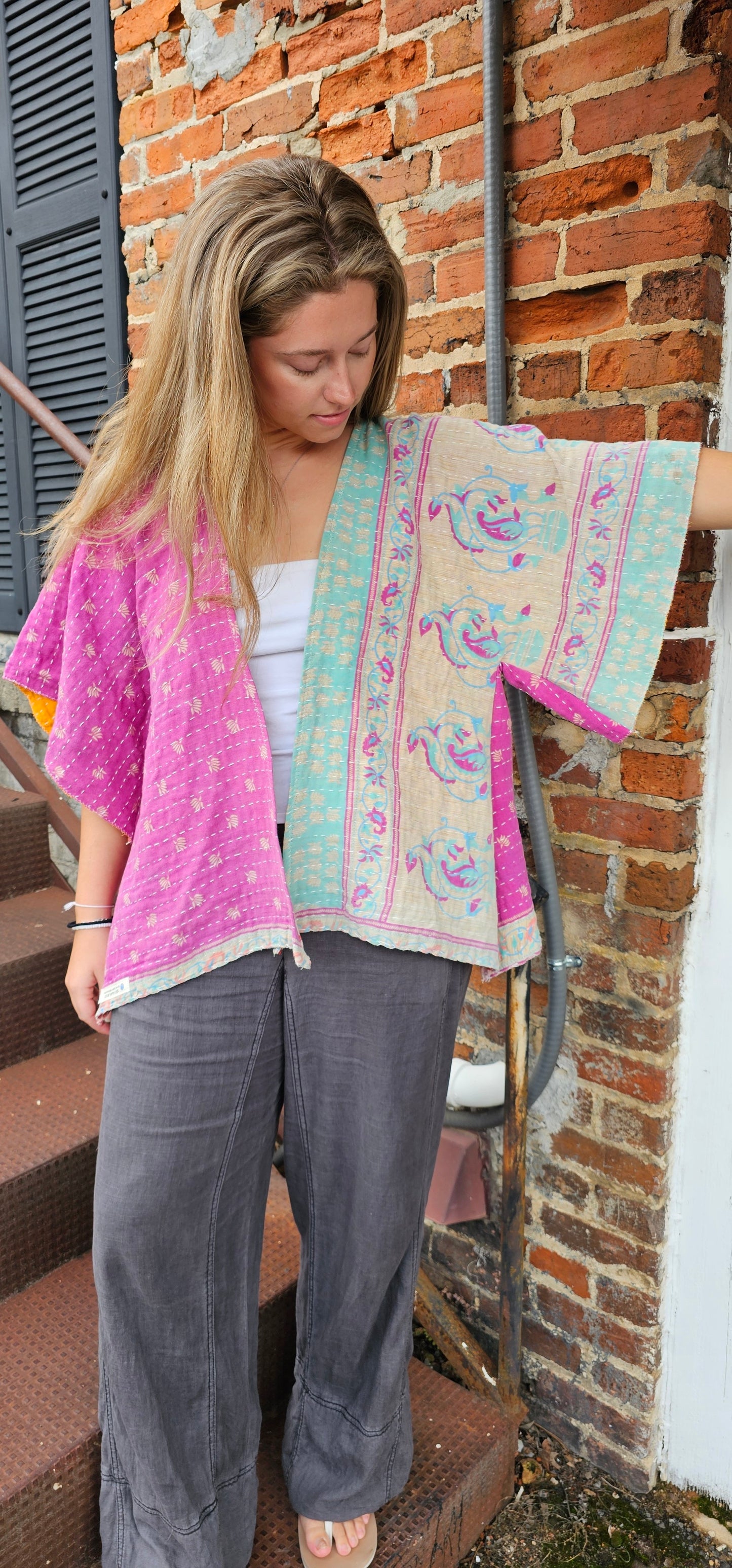 Purple and Blue Charmer Cardie