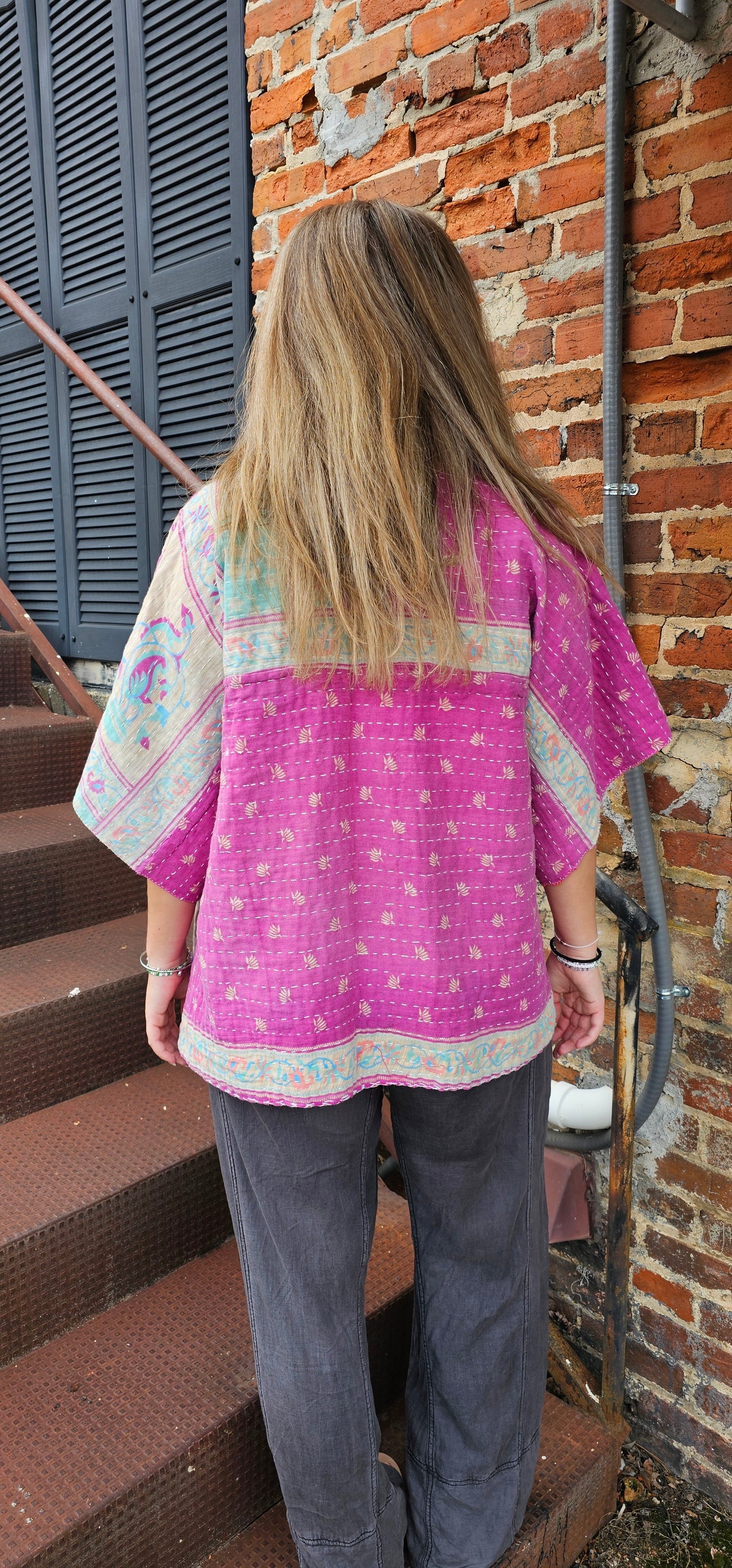 Purple and Blue Charmer Cardie