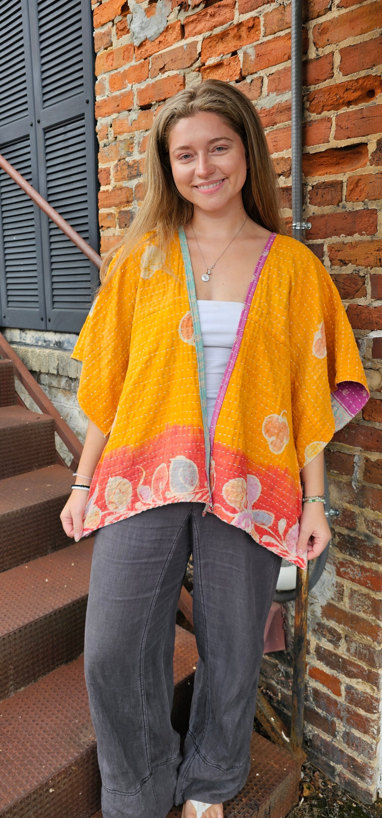 Purple and Blue Charmer Cardie