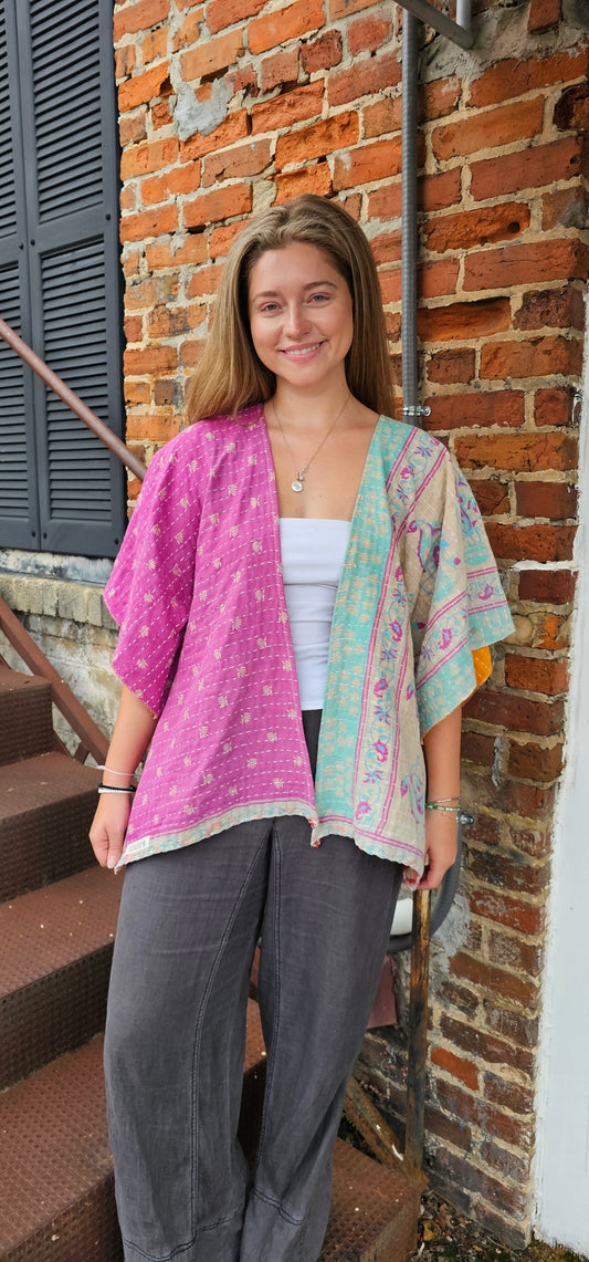 Purple and Blue Charmer Cardie