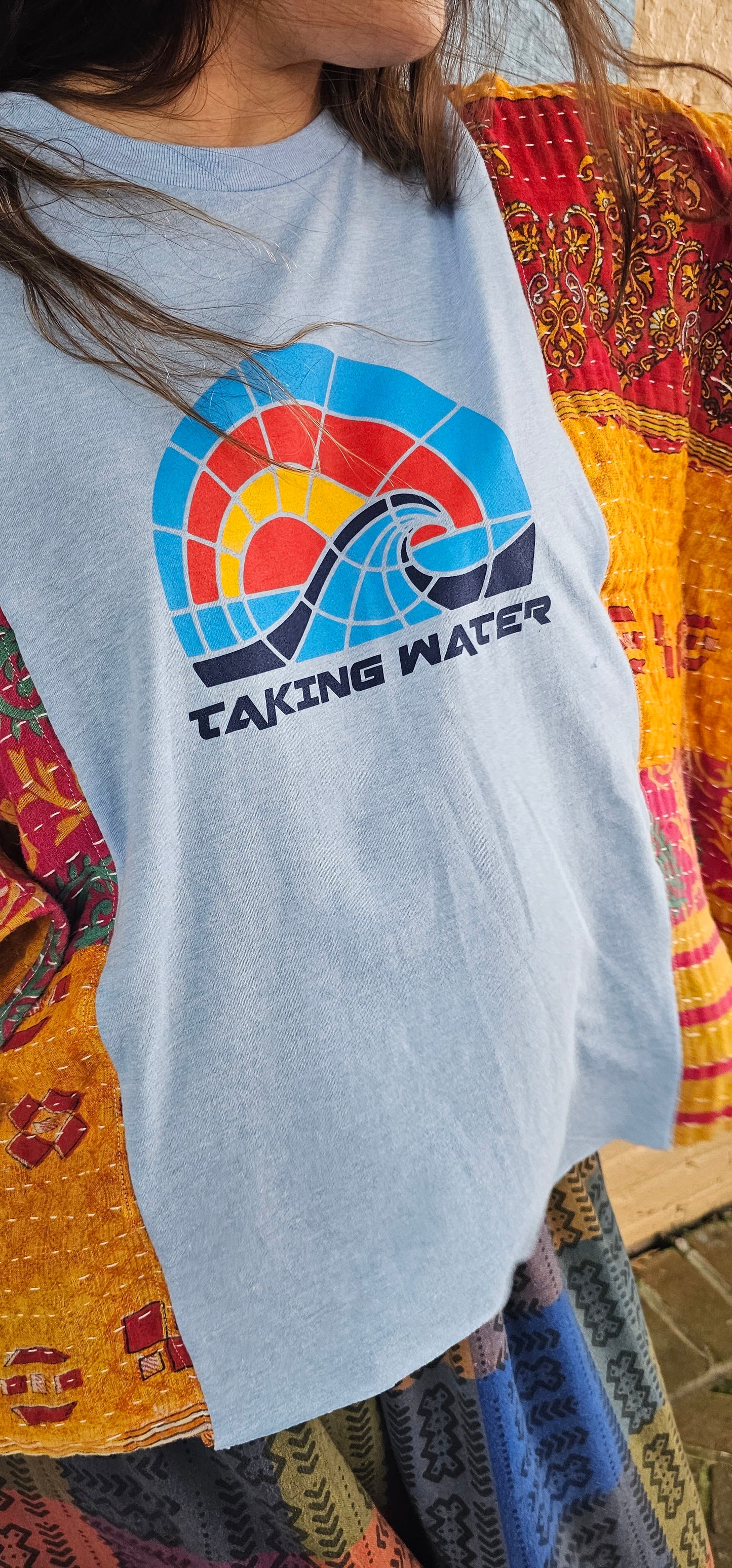 Billy Strings Taking Water Patchwork Poncho Top