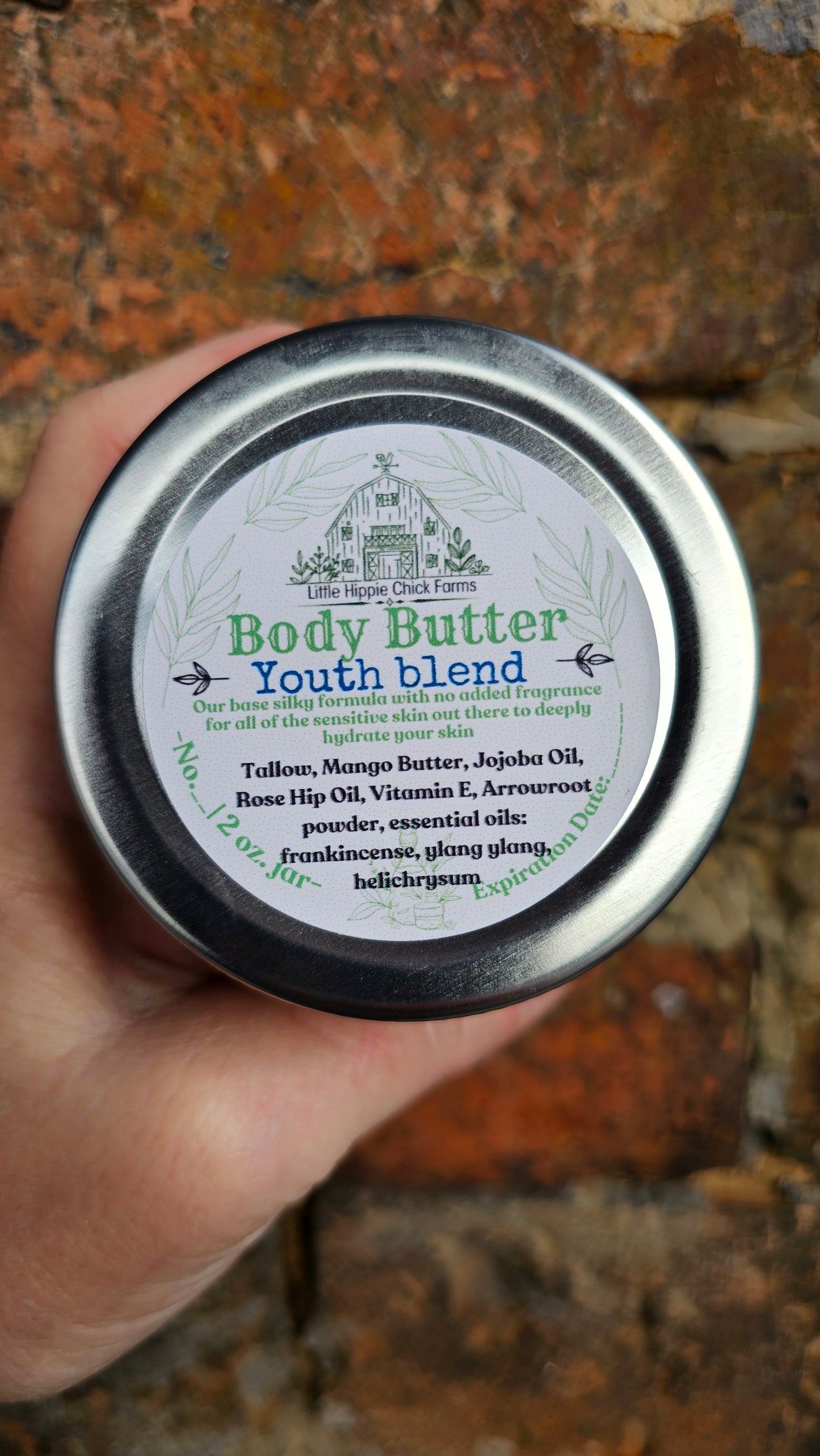 YOUTH SERUM BLEND Tallow Body Butter for Dry Skin