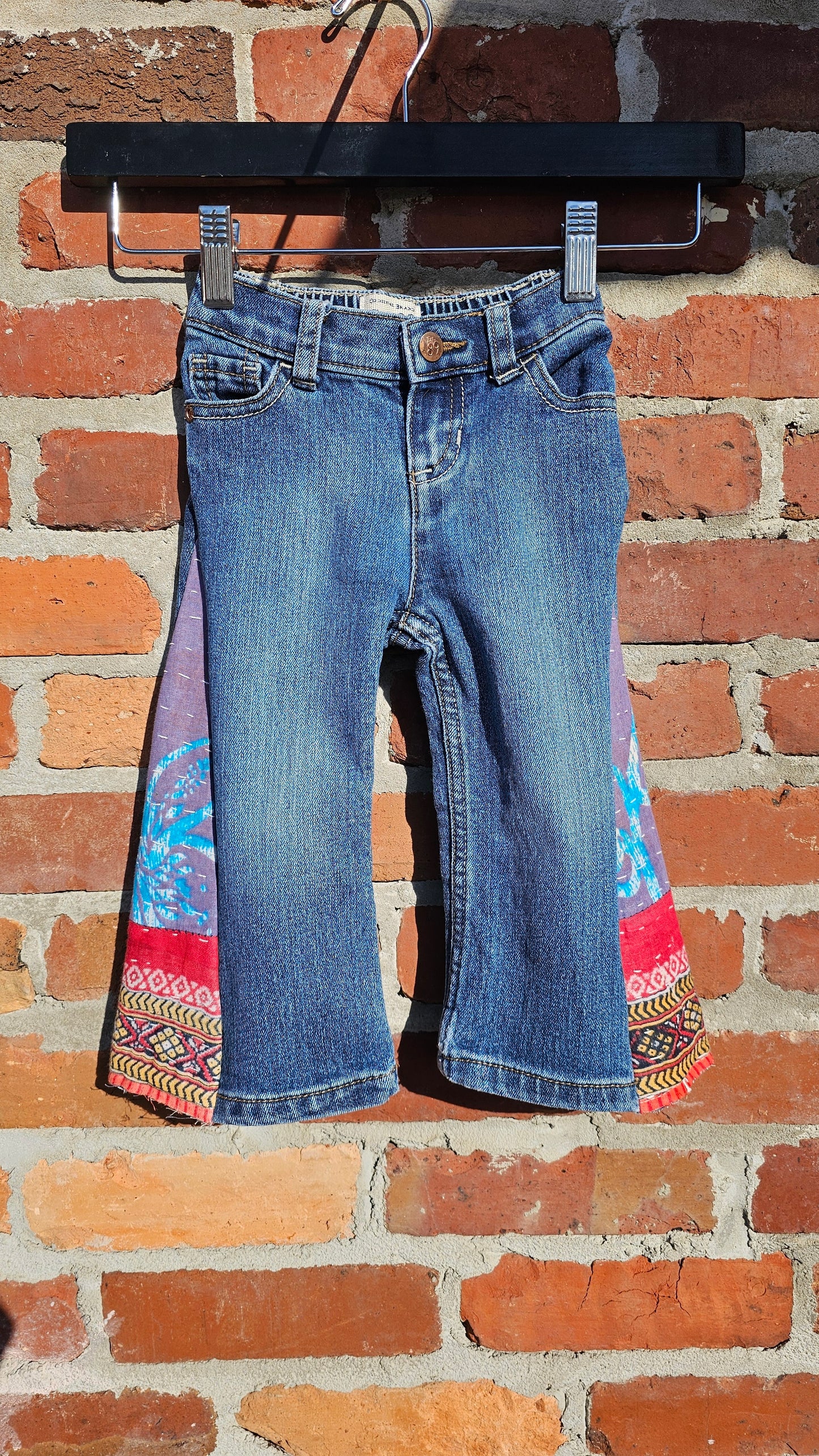 Hippie Jeans size 12-18 months Kantha Panels