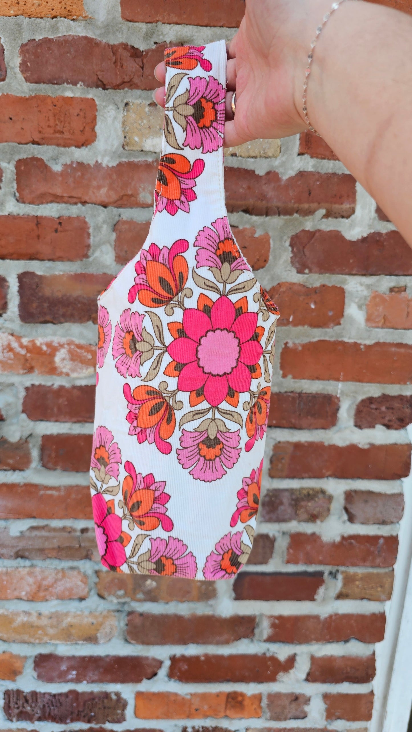 Wine Tote Handmade Bottle Carrier WITH POCKET