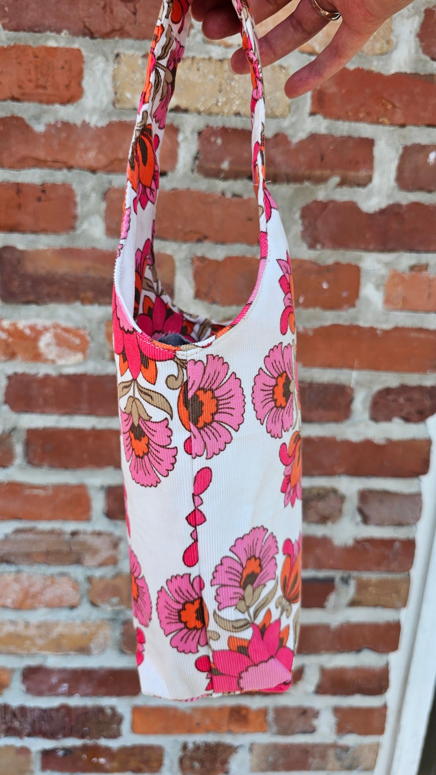 Wine Tote Handmade Bottle Carrier WITH POCKET