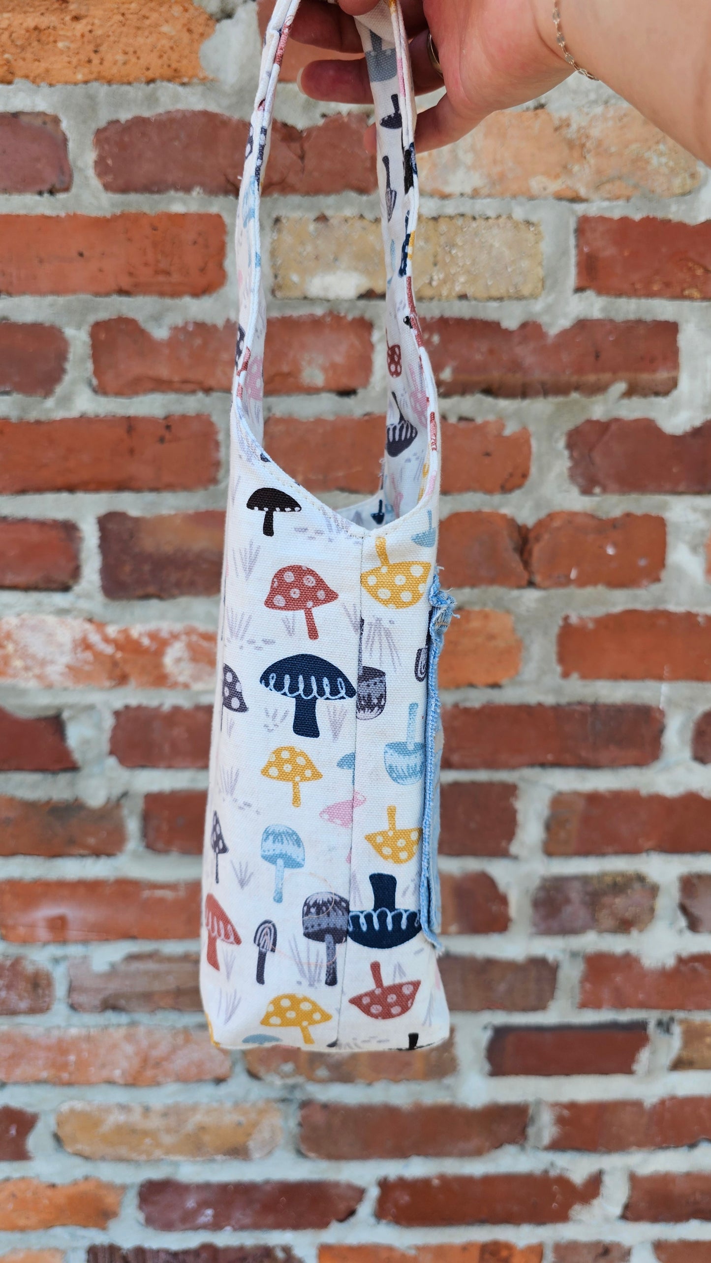 Wine Tote Handmade Bottle Carrier WITH POCKET