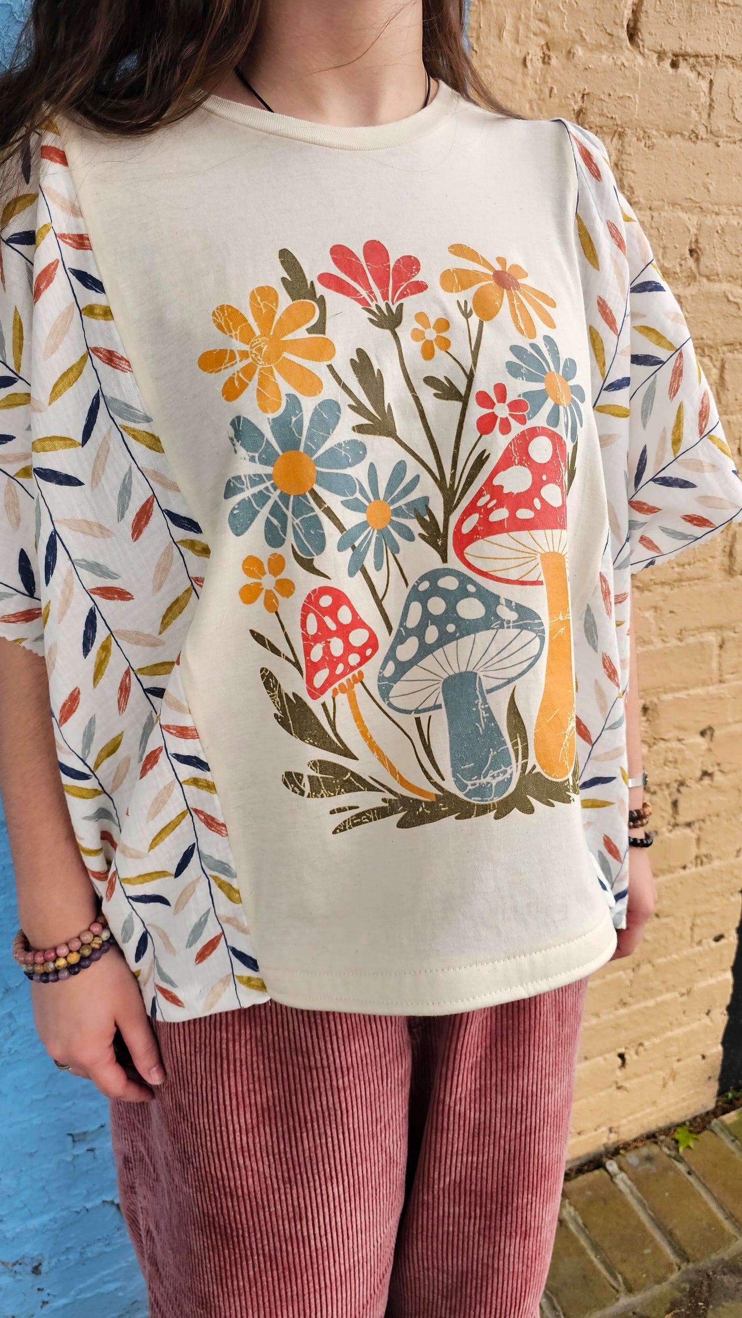 Floral Mushroom Diva Flow Top #1362
