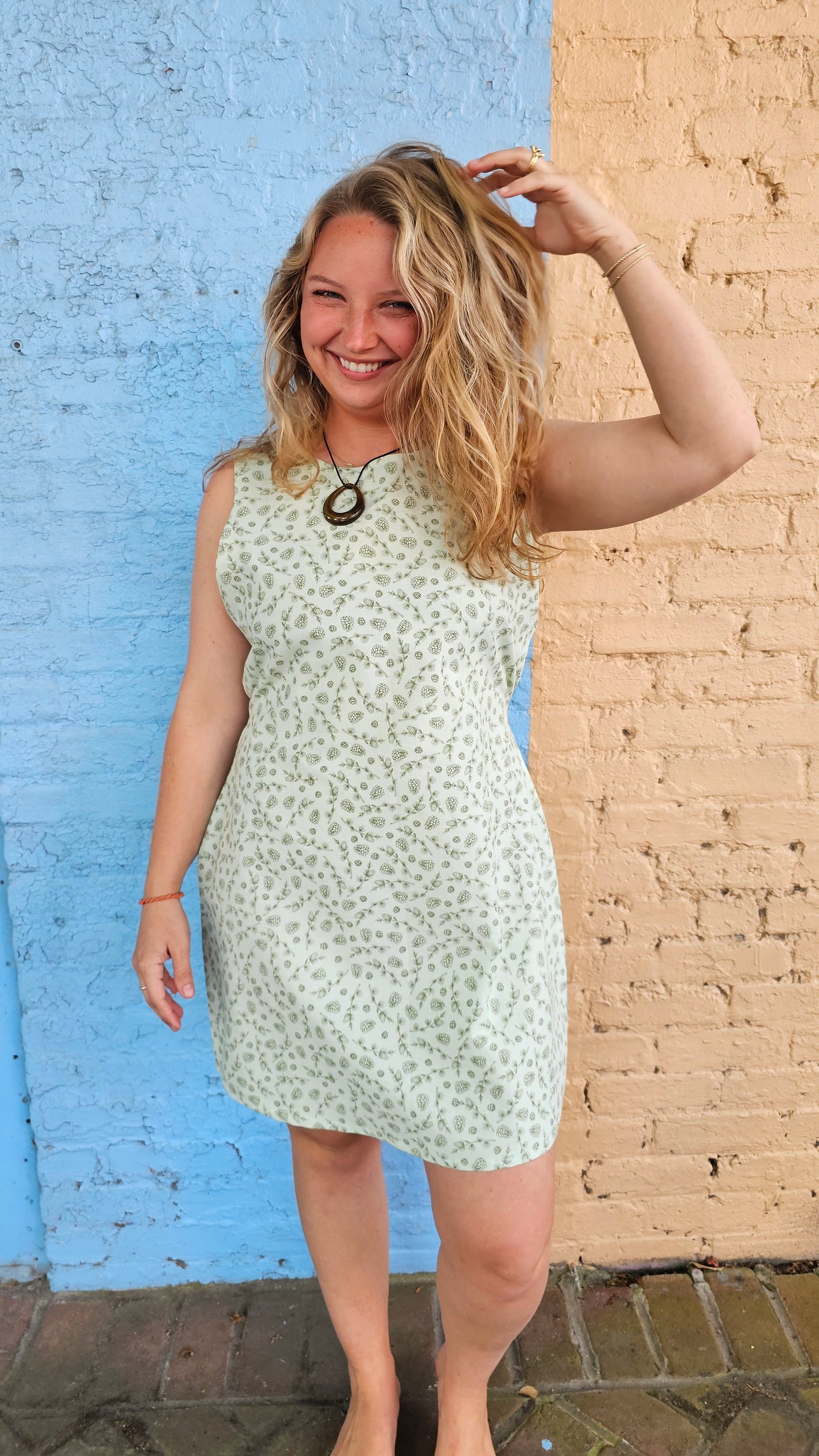 Light Green Pinecone Frock size XL #1379