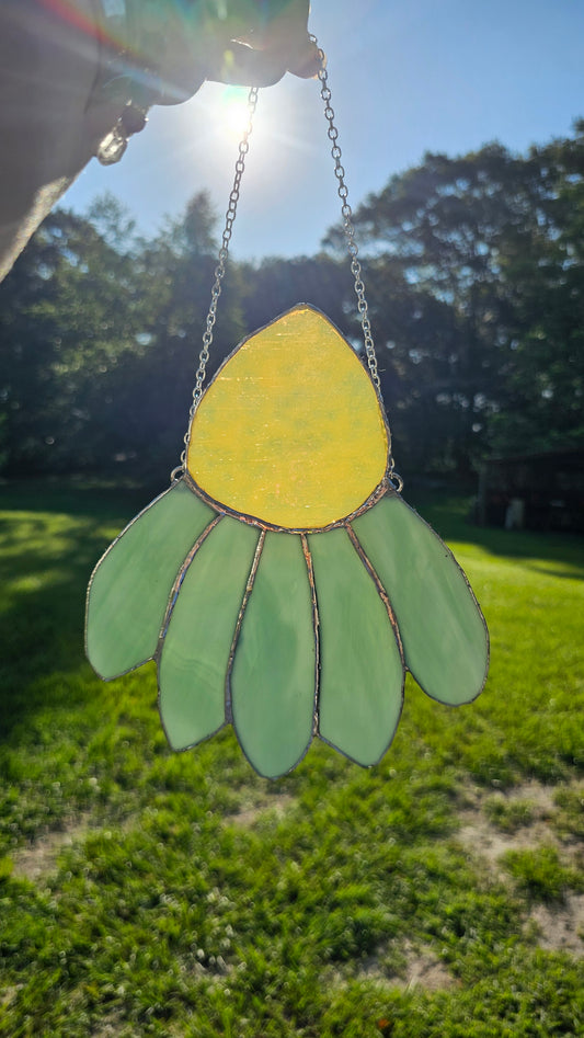 Stained Glass Flower Suncatcher