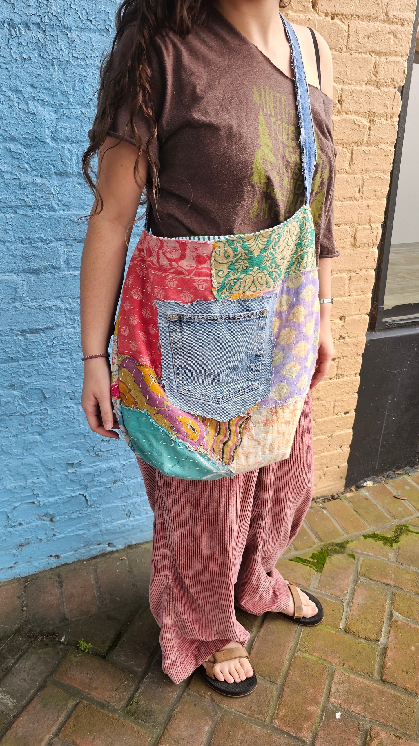 Kantha Patchwork Slouch Bag #1442