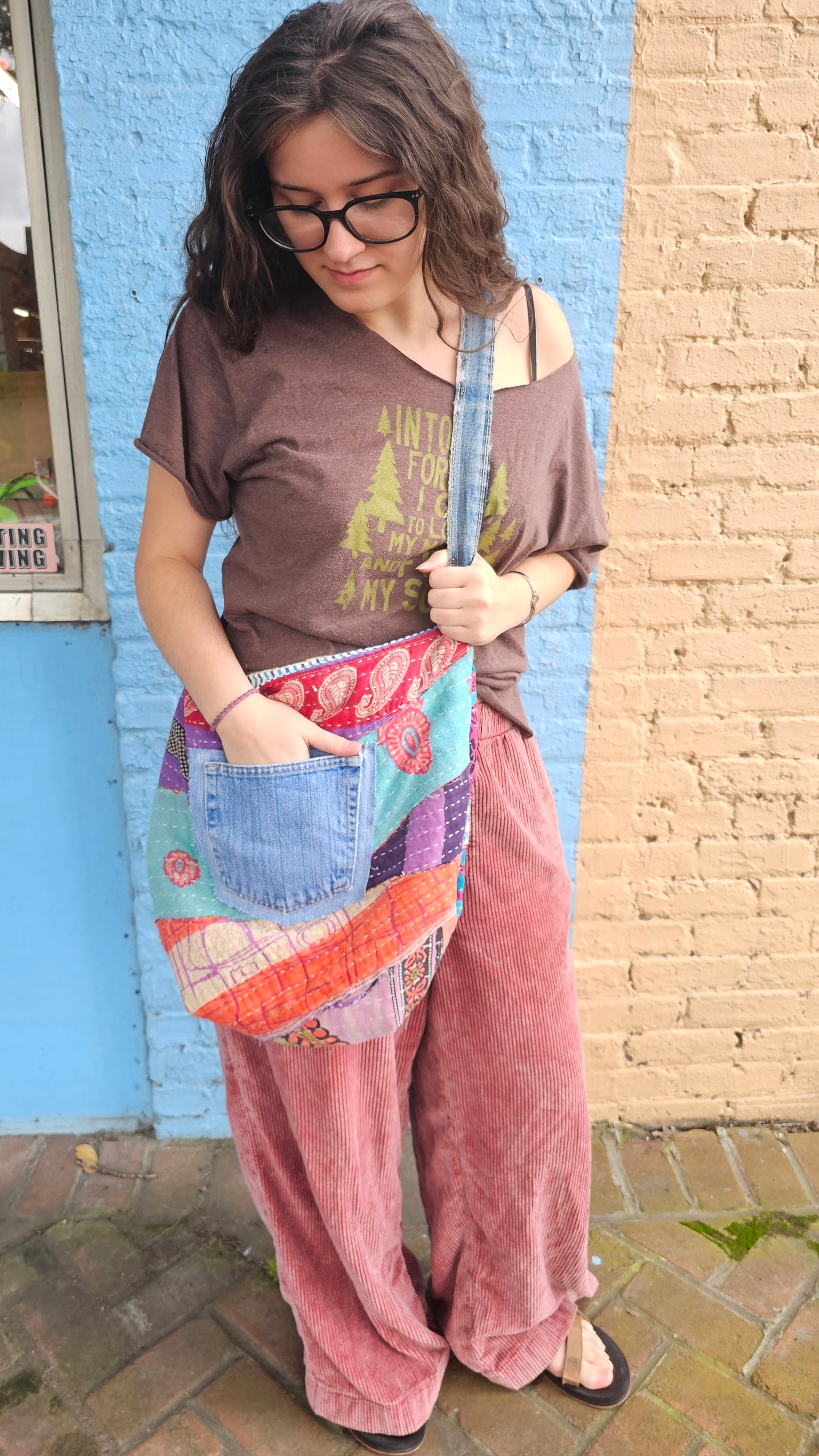 Kantha Patchwork Slouch Bag #1443
