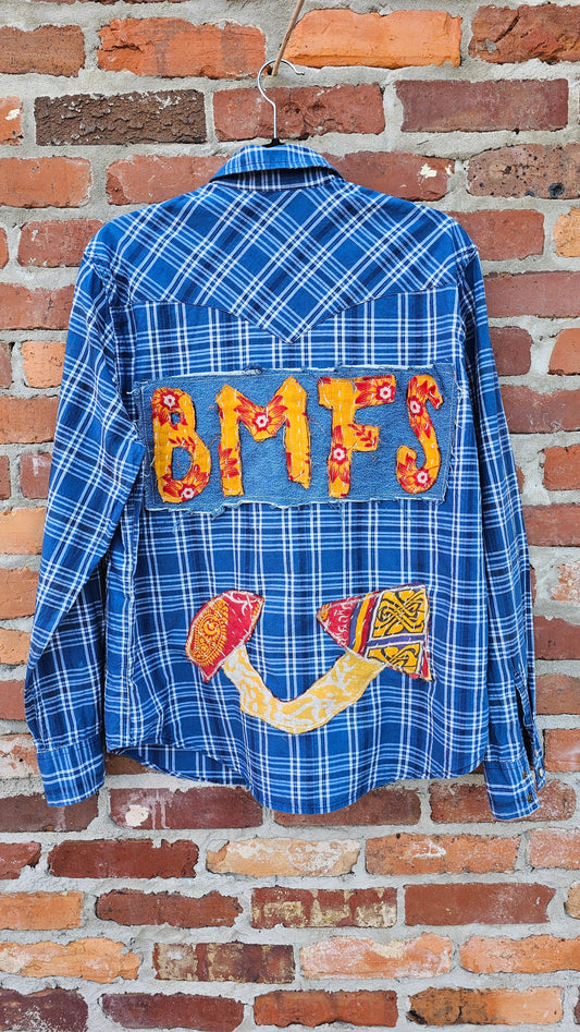 BMFS Levis Pearl Snap Shirt size Large