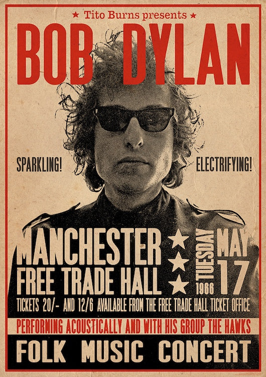 Bob Dylan 1966 Tour Poster