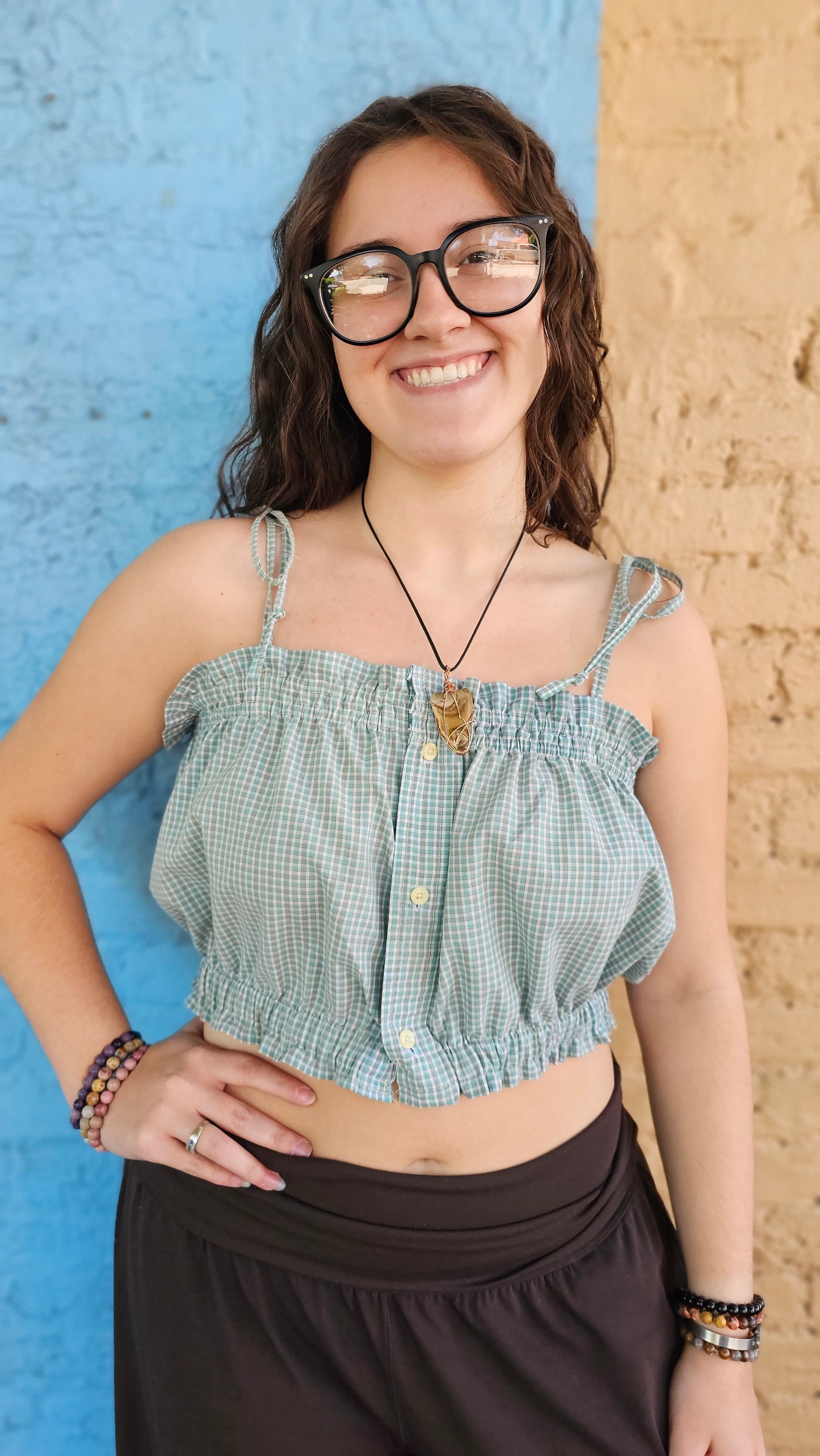 Women's Tank-Upcycled Men's Button Up #1420