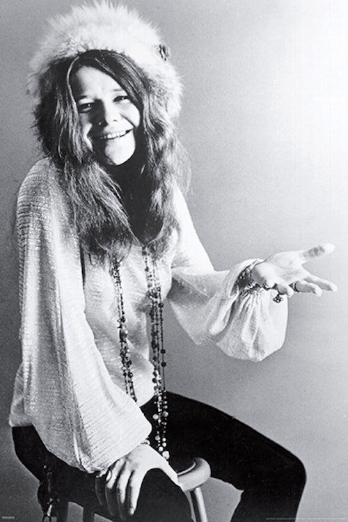 Janis Joplin Bar Stool Poster