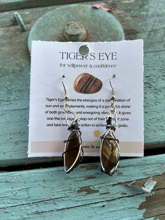 Tigers Eye Earrings