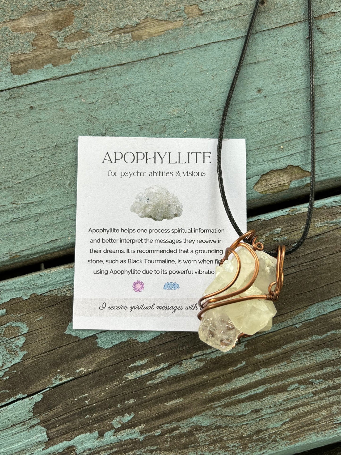 Apophyllite Crystal Wrap