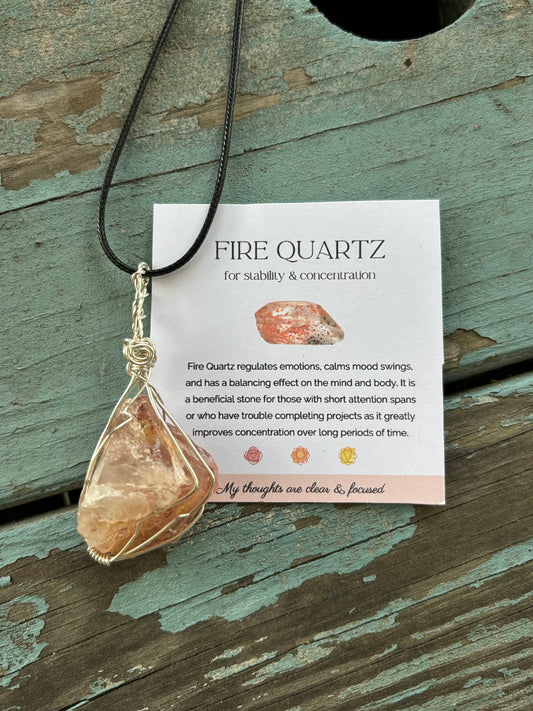 Fire Quartz Crystal Wrap