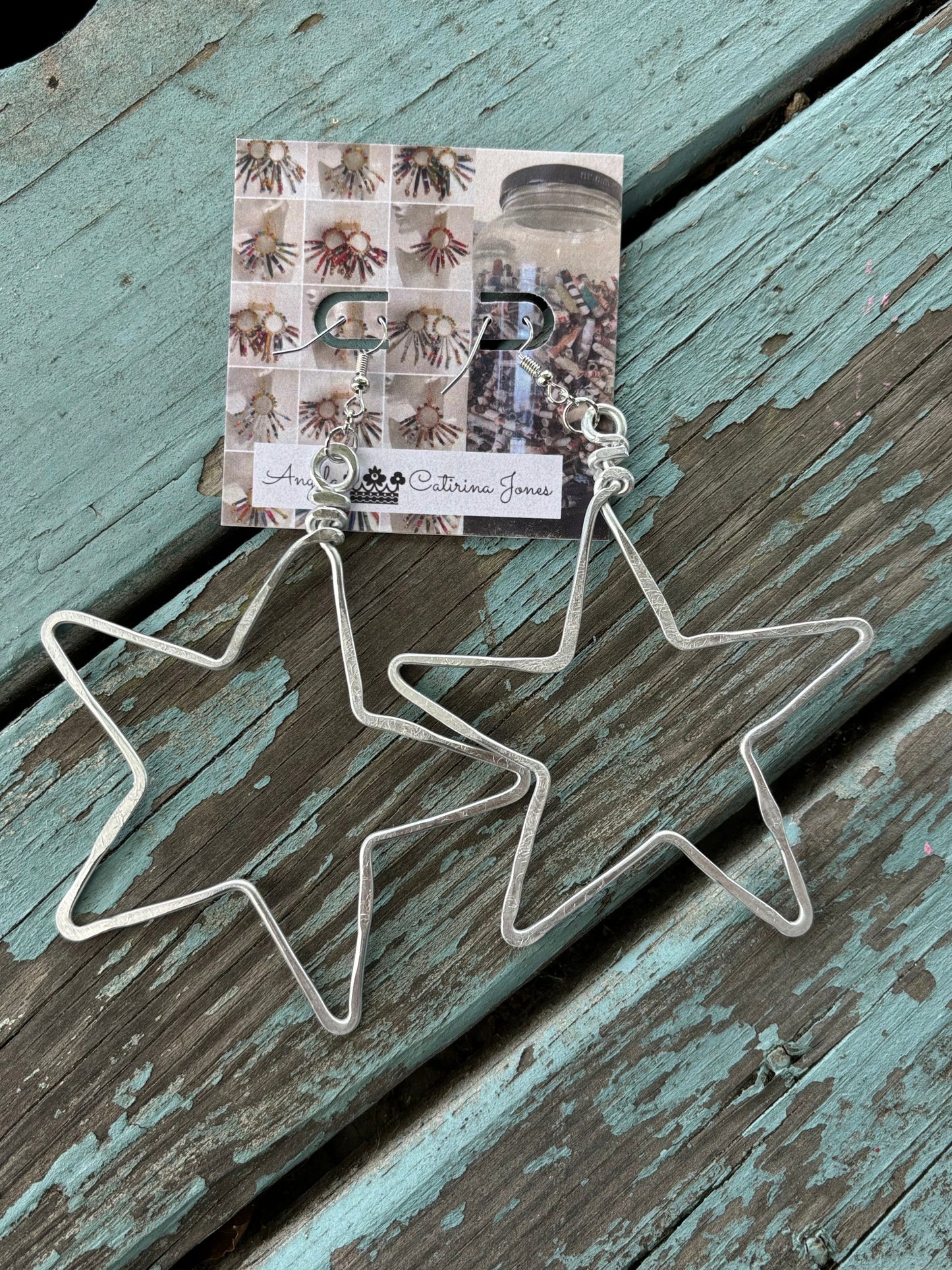 Medium Star Dangle Earrings