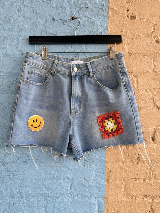 Upcycled Denim Shorts #11