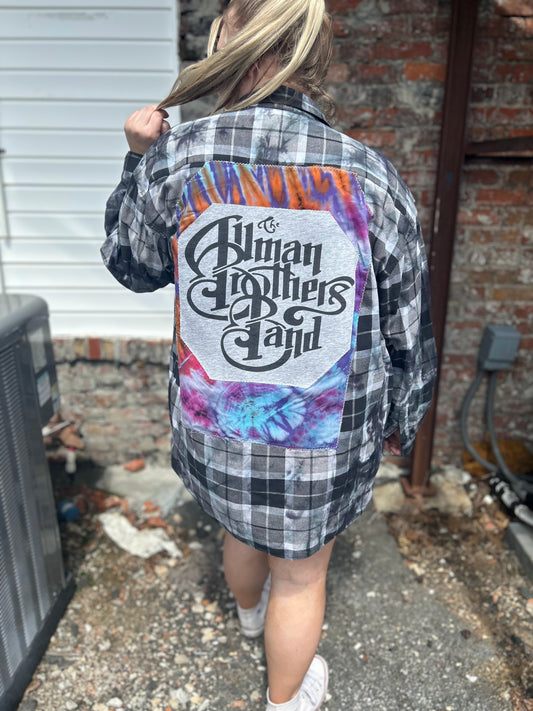 Tie-Dyed Allman Brothers Band Flannel