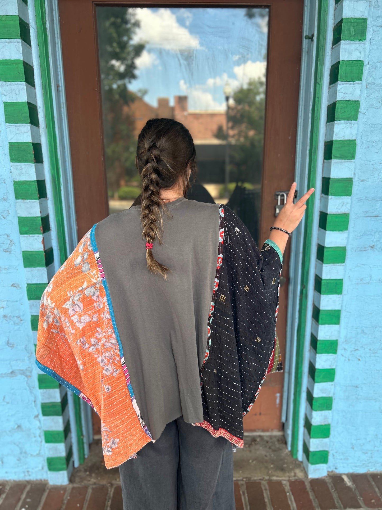 Slightly Stoopid Kantha Poncho