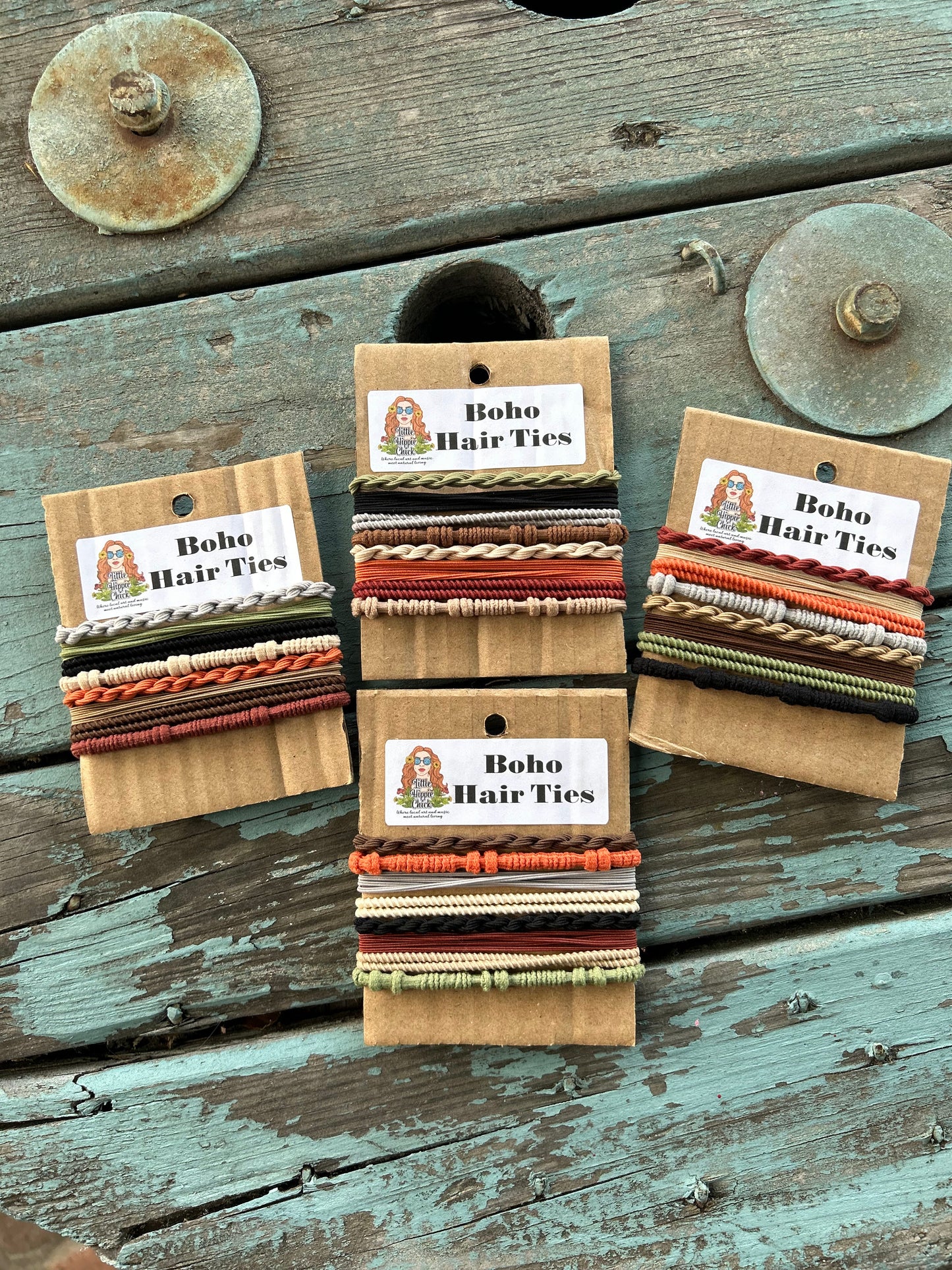 Little Hippie Chick Boho Hair Ties (Warm Tones)