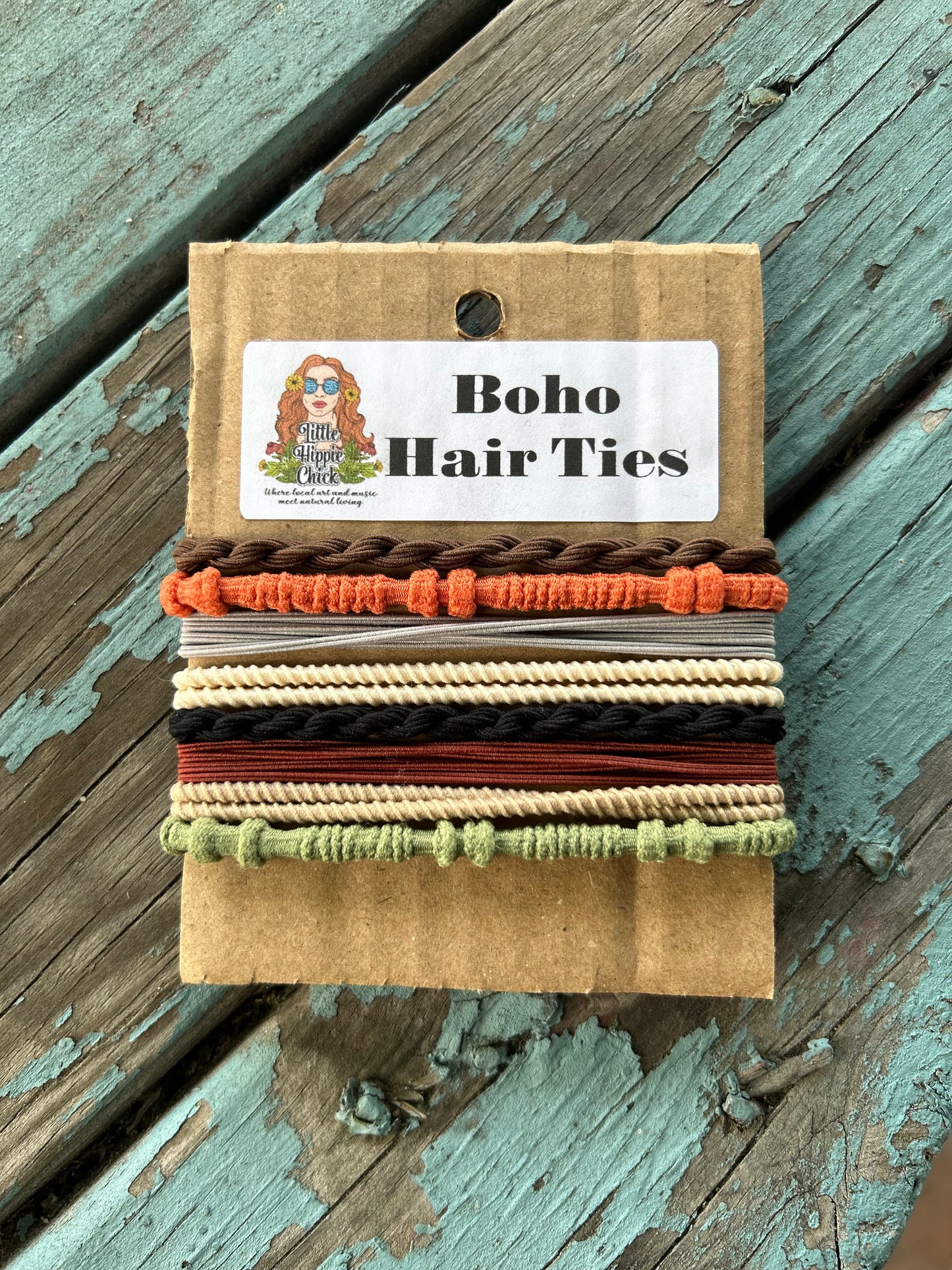 Little Hippie Chick Boho Hair Ties (Warm Tones)