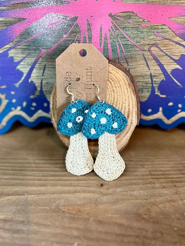 Macrame Mushroom Earrings