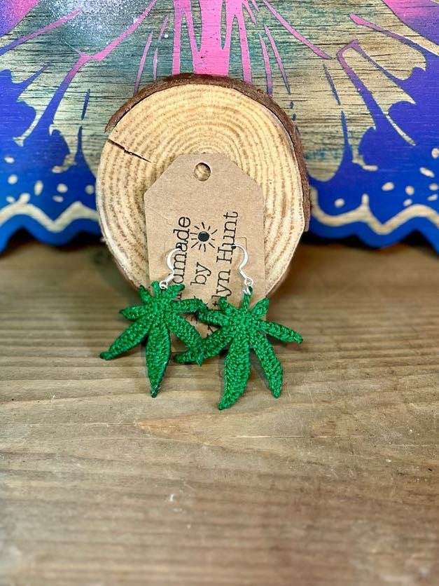 Macrame Weed Earrings