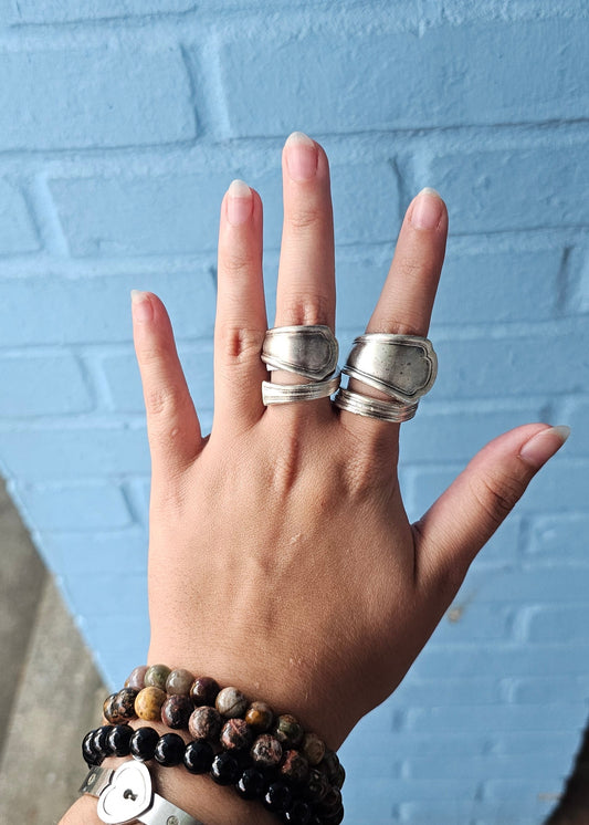 Silver Spoon Ring Paddle Wrap #1 1232