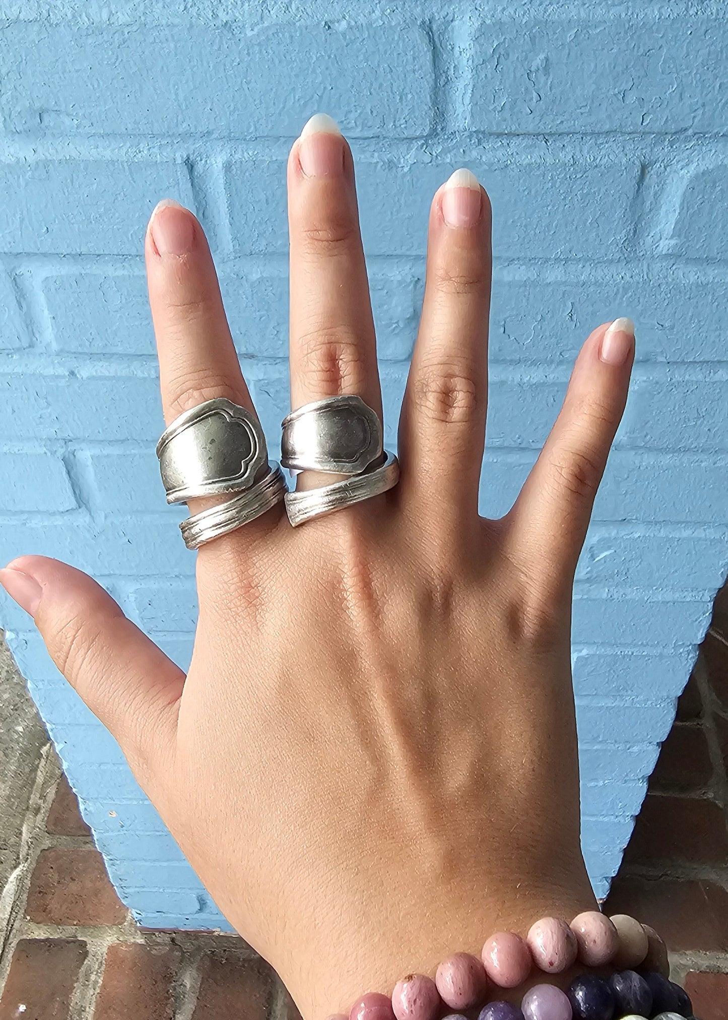 Silver Spoon Ring Paddle Wrap #1 1232